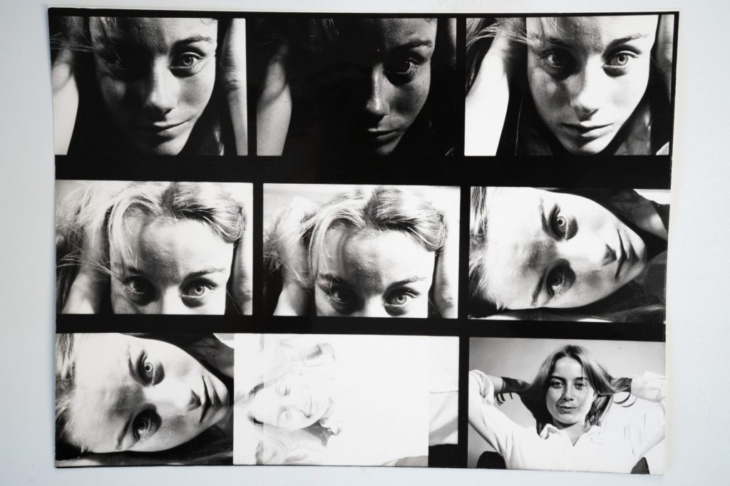 PHOTO Argentique Planche Contact Portrait FEMME pin-up 18X24 vue 6X6cm 1980