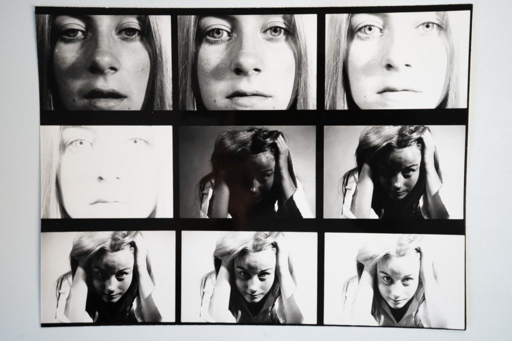 PHOTO Argentique Planche Contact Portrait FEMME pin-up 18X24 vue 6X6cm 1980