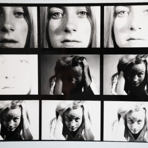 PHOTO Argentique Planche Contact Portrait FEMME pin-up 18X24 vue 6X6cm 1980