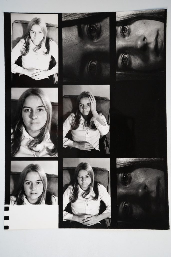 PHOTO Argentique Planche Contact Portrait FEMME pin-up 18X24 vue 6X6cm 1980