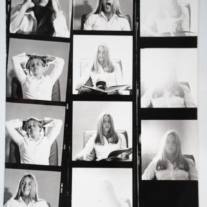 PHOTO Argentique Planche Contact Portrait FEMME pin-up 18X24 vue 6X6cm 1980