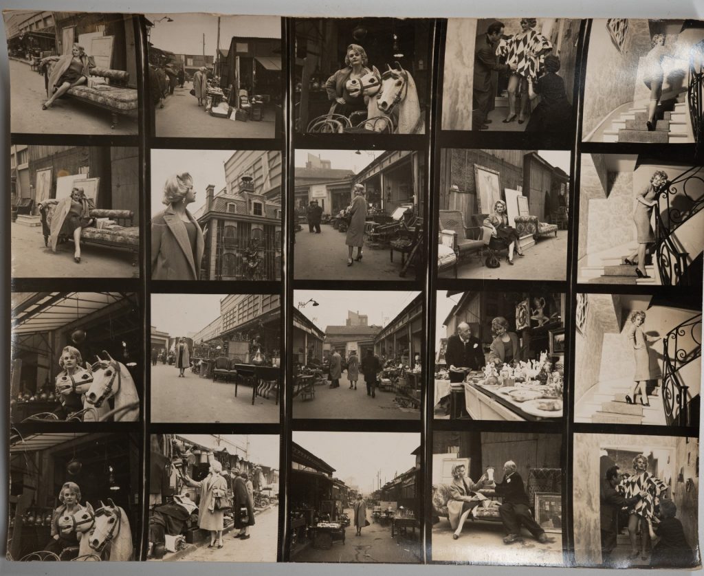 PHOTO France pin-up planche contact snap shot 6X6cm par vue 1960