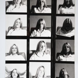 PHOTO Argentique France Planche Contact Portrait pin-up 18X24 vue 6X6cm 1980