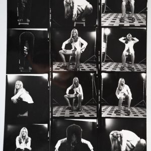 PHOTO Argentique Planche Contact Nu artistique femme nue 18X24cm vue 6X6cm