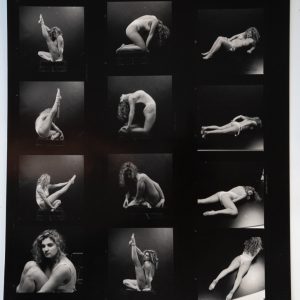 PHOTO Argentique Planche Contact Nu artistique femme nue 24x30cm vue 6X6cm