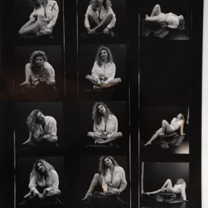 PHOTO Argentique Planche Contact Nu artistique femme nue 24x30cm vue 6X6cm