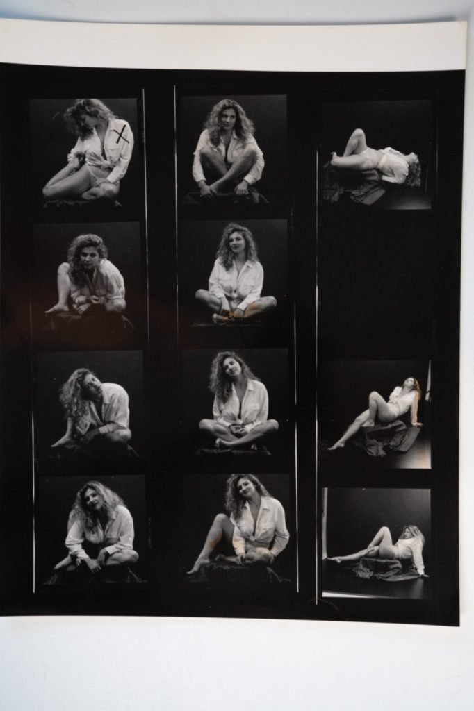 PHOTO Argentique Planche Contact Nu artistique femme nue 24x30cm vue 6X6cm