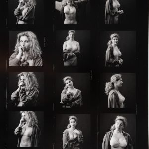 PHOTO Argentique Planche Contact Nu artistique femme nue 24x30cm vue 6X6cm