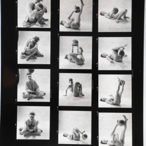 PHOTO Argentique Planche Contact Nu artistique femme nue 24x30cm vue 6X6cm
