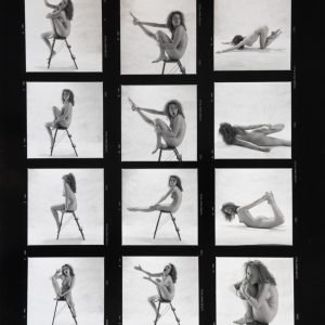 PHOTO Argentique Planche Contact Nu artistique femme nue 24x30cm vue 6X6cm