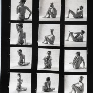 PHOTO Argentique Planche Contact Nu artistique femme nue 24x30cm vue 6X6cm