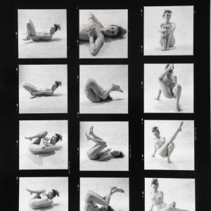 PHOTO Argentique Planche Contact Nu artistique femme nue 24x30cm vue 6X6cm