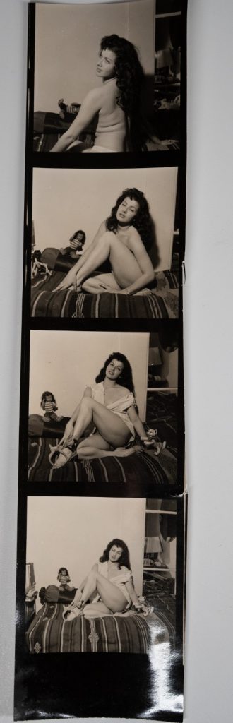 PHOTO France pin-up planche contact snap shot 6X6cm par vue 1960
