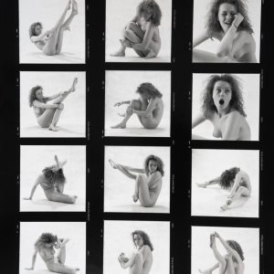 PHOTO Argentique Planche Contact Nu artistique femme nue 24x30cm vue 6X6cm