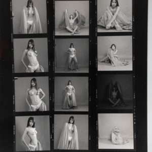 PHOTO Argentique Planche Contact Nu artistique femme nue 24x30cm vue 6X6cm