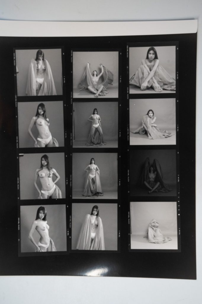 PHOTO Argentique Planche Contact Nu artistique femme nue 24x30cm vue 6X6cm