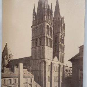 PHOTO Albumine France Caen Abbaye aux Hommes 20X26cm 1880