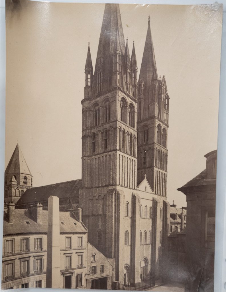 PHOTO Albumine France Caen Abbaye aux Hommes 20X26cm 1880