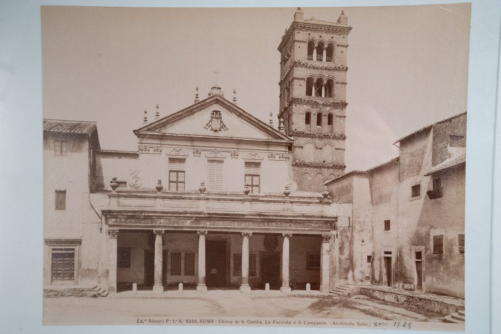 PHOTO Albumine France Rome 20X24cm 1890 Basilique Sainte-Cécile Alinari