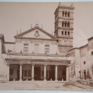 PHOTO Albumine France Rome 20X24cm	1890 Basilique Sainte-Cécile Alinari