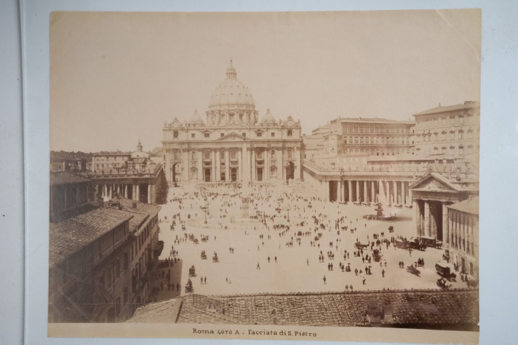 PHOTO Albumine Italie Rome 20X26cm 1880 Vatican (Place Saint-Pierre)
