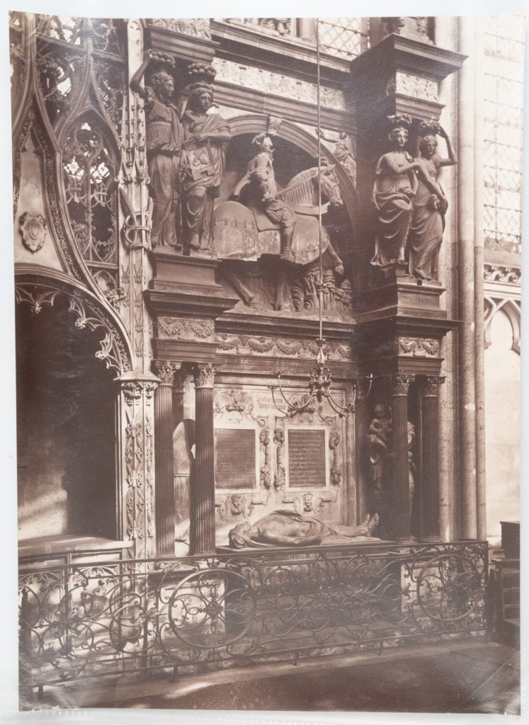 PHOTO Albumine ROUEN 20X25cm Cathédrale Notre-Dame Tombeau Louis de Brézé