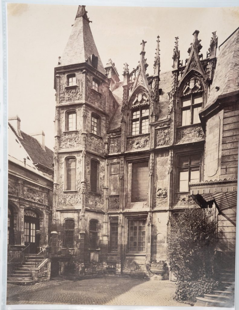 PHOTO Albumine Rouen 20X27cm 1880 Hôtel de Bourgtheroulde Cour intérieure