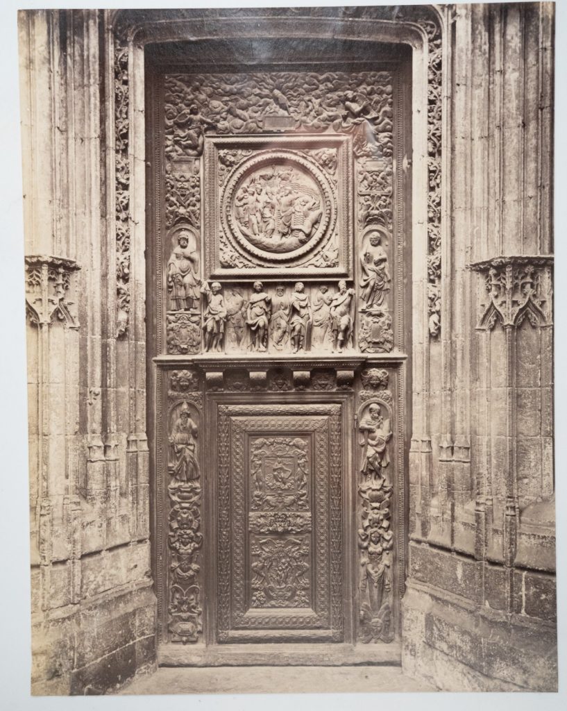 PHOTO Albumine	France	Rouen	20X27cm	1880  Portes sculptées Église Saint-Maclou