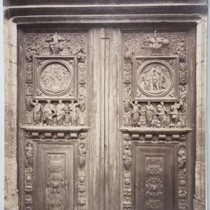 PHOTO Albumine	France	Rouen	20X27cm	1880  Portes sculptées Église Saint-Maclou