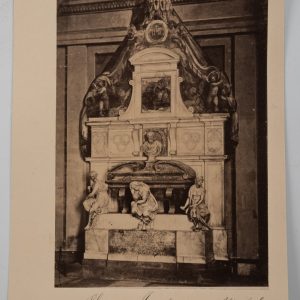 PHOTO Albumine	Italie	Florence Tombeau Michel Ange 	10x15cm	1880