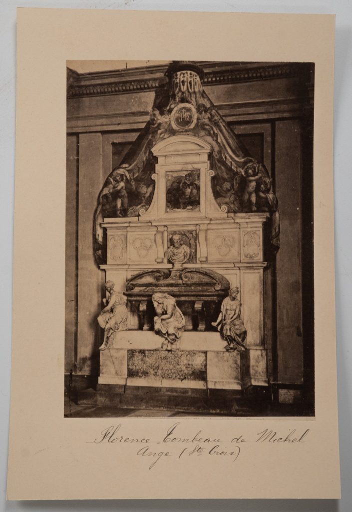 PHOTO Albumine Italie Florence Tombeau Michel Ange 10x15cm 1880