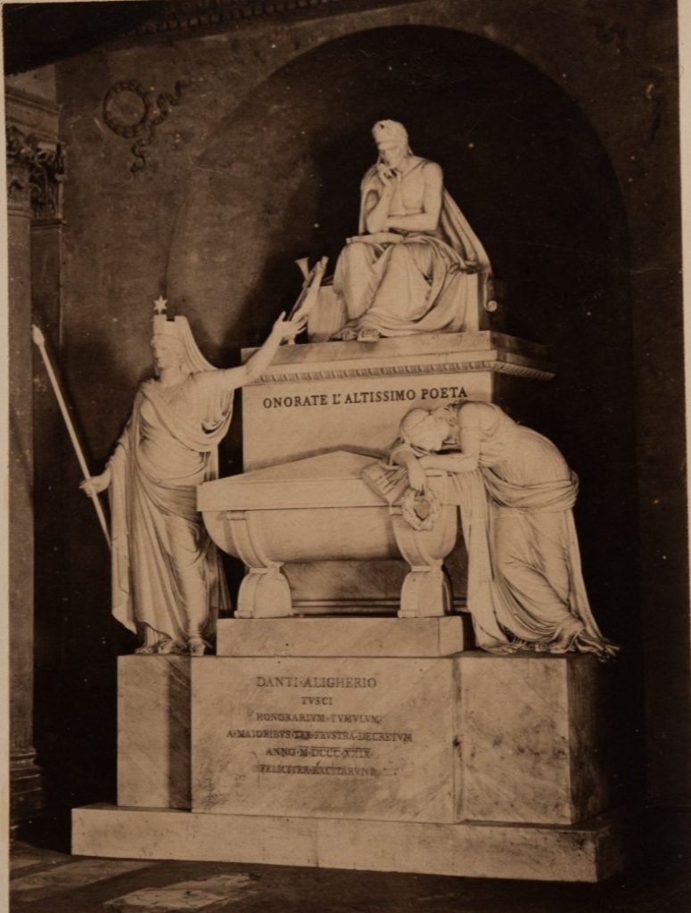 PHOTO Albumine Italie Florence Tombeau DE DANTE 10x15cm 1880