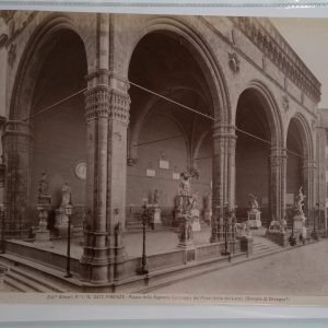 PHOTO Albumine	Italie	Florence Plazza della SIgnora	20X25cm	1880