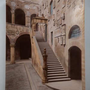 TIRAGE PHOTO Albumine	Italie 19X25cm Palazzo del Podestà aquarellé colorisé