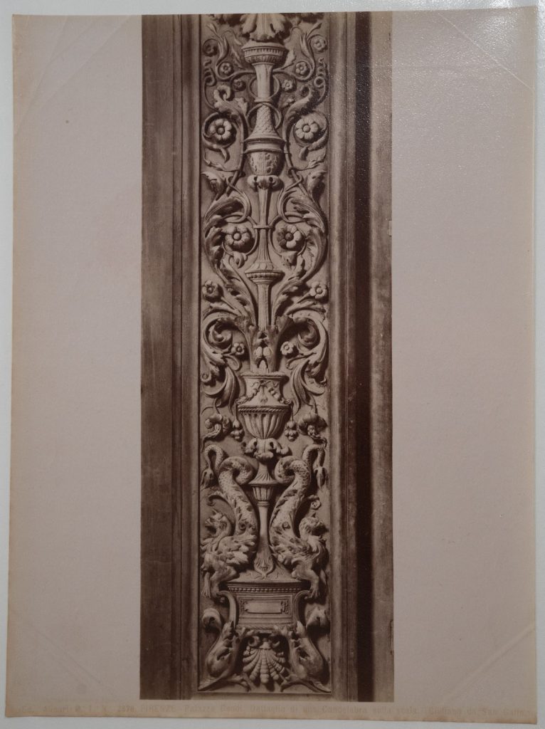 PHOTO Albumine Italie Florence 19X25cm 1880 Palazzo Gondi DETAIL ALINARI