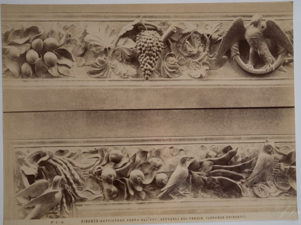 PHOTO Albumine Italie Florence 19X25cm 1880 Porte de l'Est Baptistère