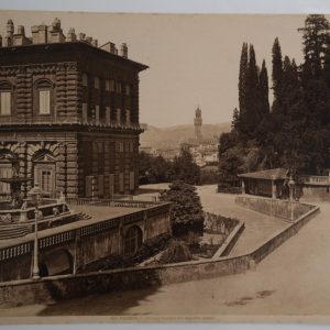 PHOTO Albumine	Italie	Florence	19X25cm	1880 palazzo vechio dal Giardina