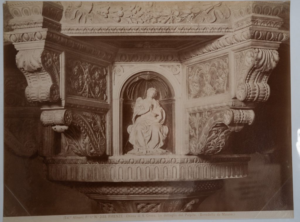 PHOTO Albumine Italie Florence 19X25cm 1880 Alinari Église Santa Croce la chair