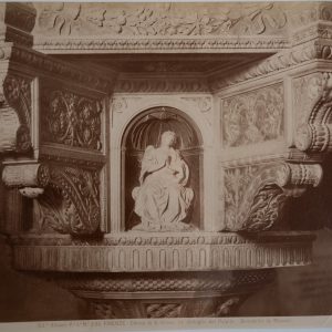 PHOTO Albumine	Italie	Florence	19X25cm	1880 Alinari  Église Santa Croce la chair