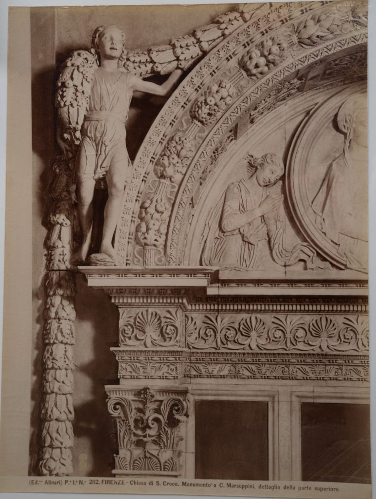 PHOTO Albumine Italie Florence 19X25cm 1880 Alinari Basilique Santa Croce