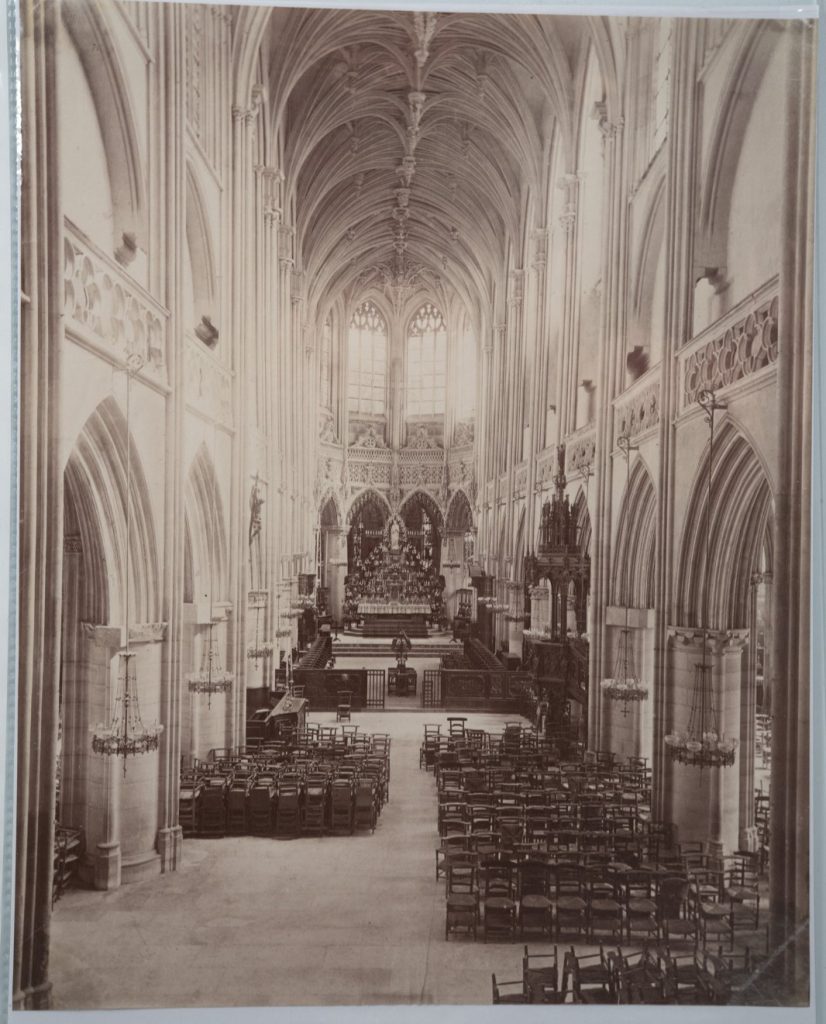PHOTO Albumine France Caen Eglise Saint Pierre 19X27cm 1880
