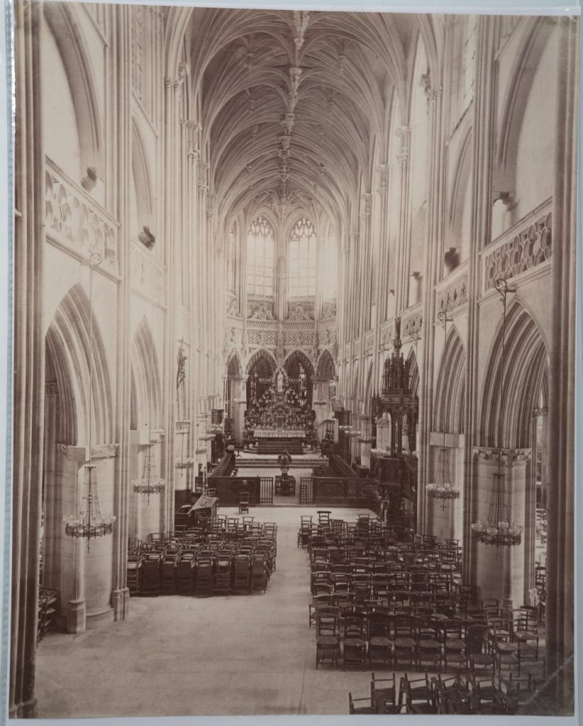 PHOTO Albumine France Caen Eglise Saint Pierre 21X26cm 1880