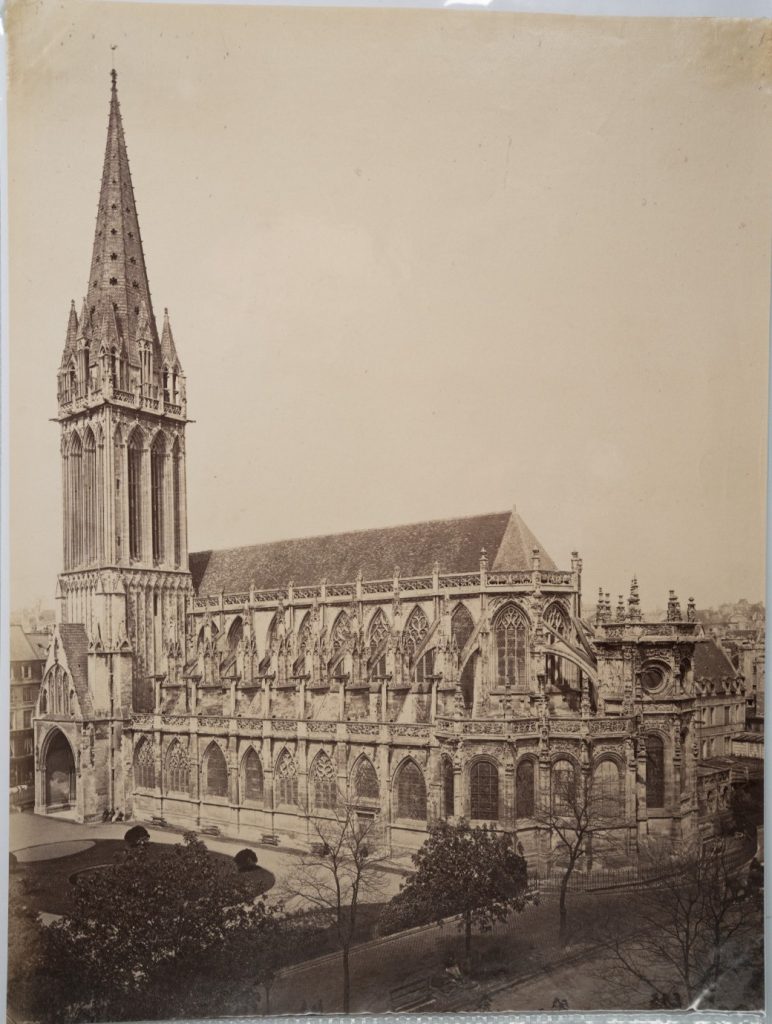 PHOTO Albumine France Caen Eglise Saint Pierre 21X27cm 1880