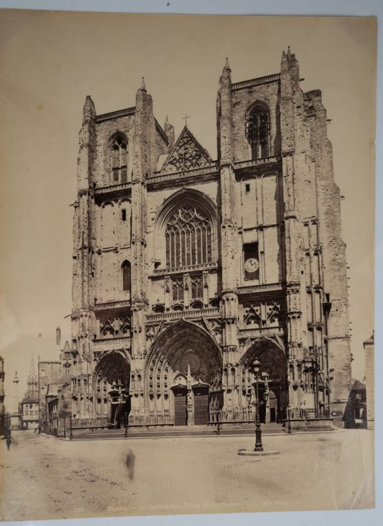 PHOTO Albumine	France	Nantes cathedrale 20X27cm	1880 Nordein