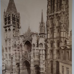 PHOTO Albumine	France	Rouen Cathédrale Notre-Dame de Rouen 20X27cm	1880
