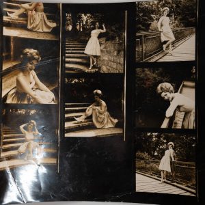 PHOTO France	pin-up planche contact snap shot	6X6cm par vue	1960