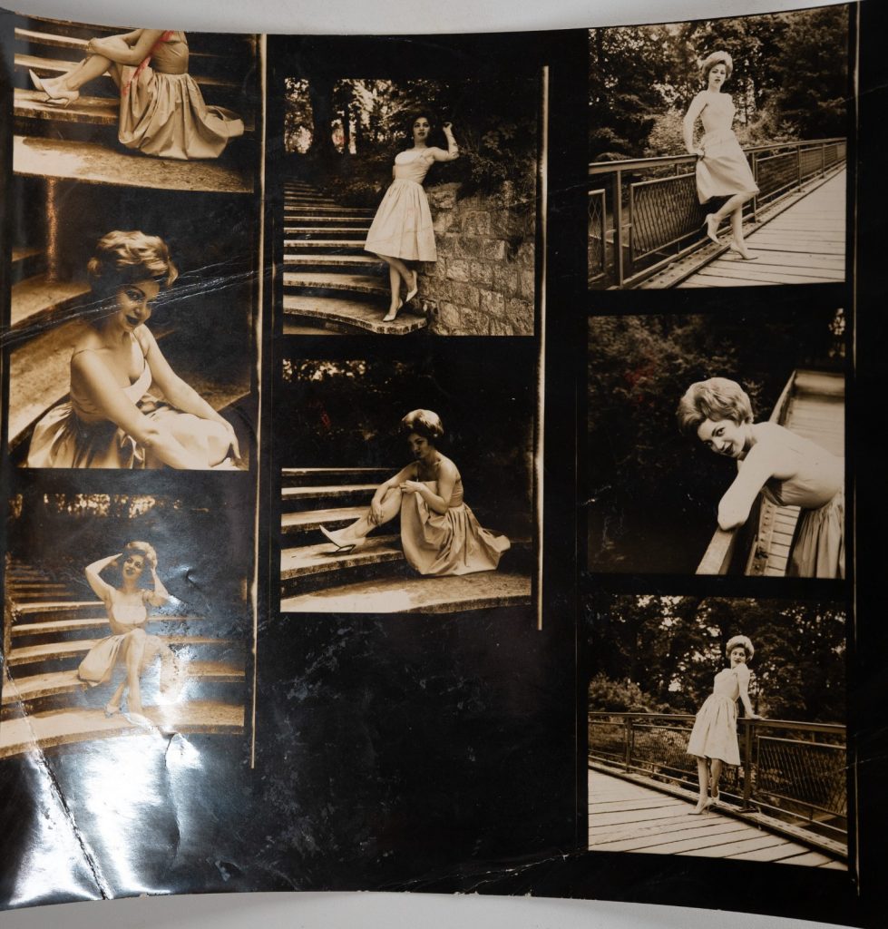PHOTO France pin-up planche contact snap shot 6X6cm par vue 1960