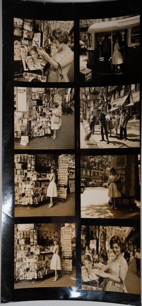 PHOTO France pin-up planche contact snap shot 6X6cm par vue 1960