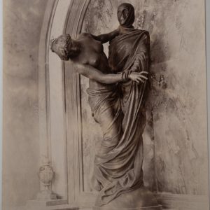PHOTO Albumine	Italie	Gènes Statue	21X26cm	1880 Noack  Campo Santo