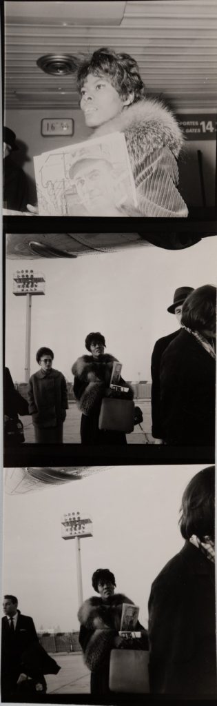 PHOTO Argentique planche contact Orly 6X6cm 1960 DIONNE WARWICK